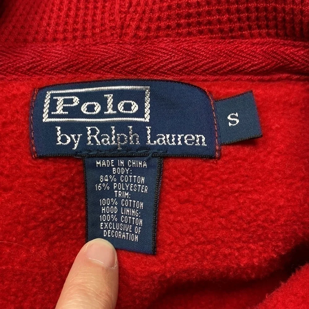 Vintage Polo Ralph Lauren Full Zip Hooded Sweatshirt Size Small